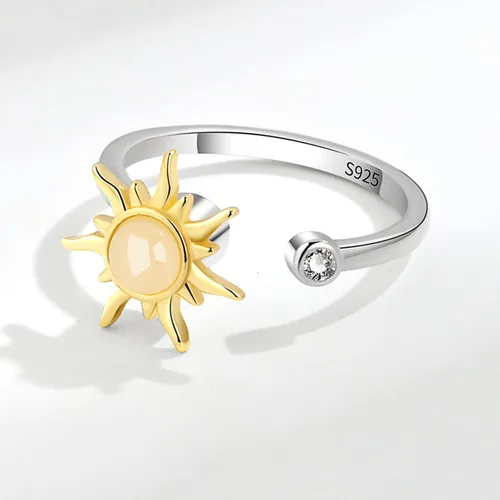 Miniatura 84 de Anillo de plata 925, anillos de plata ajustables para mujer, anillos de pulgar abiertos, anillos de circonio, anillos ajustables, anillos abiertos