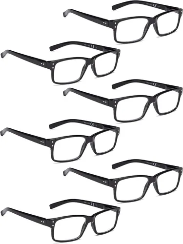 Miniatura 14 de LUR Lentes de lectura (6 unidades, bisagra de resorte, cómodos lectores de plástico (transparente)