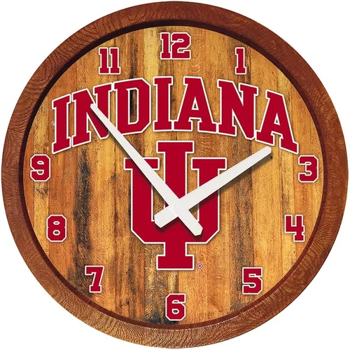 Miniatura 35 de The Fan-Brand NCAA Oklahoma Sooners: Reloj de pared con parte superior de barril de imitación para decoración de bar, decoración de fiesta