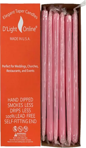 Miniatura 27 de D'light Online Elegantes Velas Cónicas de Otoño Estacional de 10 Pulgadas de Calidad Premium - Sin Perfume, Velas Cónicas Sumergidas a Mano, Sin