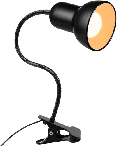 Lámpara de escritorio, 360 ° Rotación Clip en la lámpara, Clip en la luz de lectura, Cuello de cisne Lamp-On Cable, Clip portátil en la luz de
