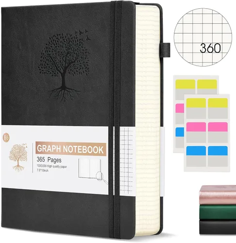 Miniatura 52 de Cuaderno Diario con Líneas - 365 Páginas A5 Cuaderno Grueso para Escribir para Hombres y Mujeres, Cuaderno con Rayas Universitarias, Diario de Cuero