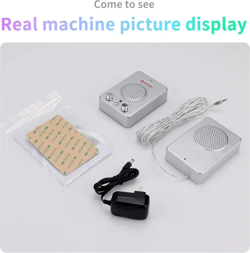 Miniatura 8 de DESHUN Sistema de intercomunicación de ventana de doble manera, altavoces de ventana, un walkie-talkie que se puede conectar al vidrio, micrófono