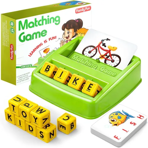 Miniatura 11 de HahaGift Juguetes educativos para niños de 3 a 5 años, juegos de aprendizaje de letras coincidentes, actividades ideales para regalo de Navidad