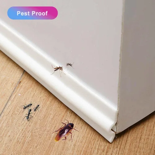 Miniatura 6 de Tira de sellado de espuma para ventana de 196 pulgadas, autoadhesiva, tira de sellado de puerta superior y lateral, cinta aislante de ventana Blanco