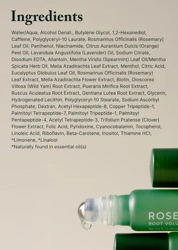 Miniatura 8 de AROMATICA Suero Voluminizante para el Cuero Cabelludo con Raíz de Romero, Suero para el Crecimiento del Cabello Roll-on, Cafeína 10,000 ppm