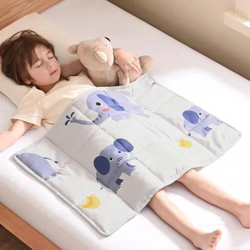 Miniatura 67 de anfie - Manta con peso para niños (40 x 60 pulgadas, 7 lb), manta refrescante para dormir, tamaño de manta ligera, transpirable, con cuentas de Gris