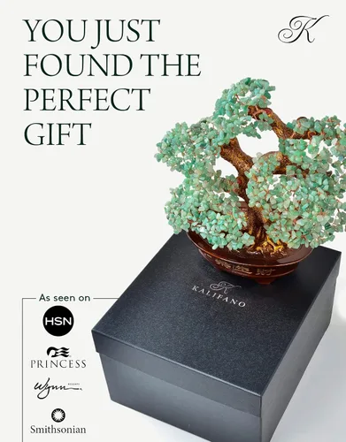 Miniatura 5 de KALIFANO Premium árbol de piedras preciosas – Bonsai Feng Shui Money Tree con propiedades curativas Aventurina