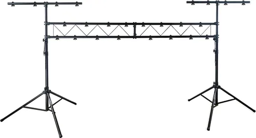 Miniatura 10 de Sound Town Paquete de 2 soportes de iluminación para DJ, altura ajustable, 9 pies de alto, con barra en T y base de trípode (STLS-T09-PAIR)