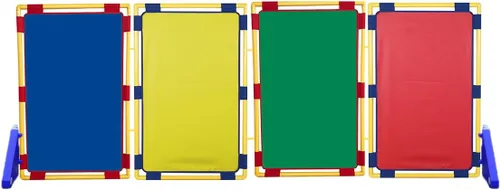 Miniatura 10 de Children's Factory Juego de 3 paneles de juego rectangulares, panel divisor de habitación para niños, partición de aula, pantalla independiente