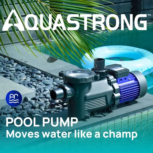 Miniatura 2 de Aquastrong - Bomba de piscina de 2 HP para interior/sobre el suelo, una sola velocidad, 220 V, 8917 GPH, alto flujo, potentes bombas de piscina