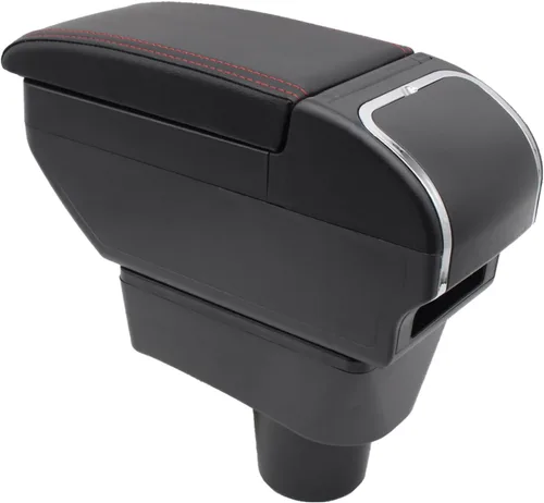 Miniatura 9 de YJYWZH para Mitsubishi Mirage Attrage 2014-2024 Caja de reposabrazos con almacenamiento central, consola central de mano con 4 puertos USB, soporte