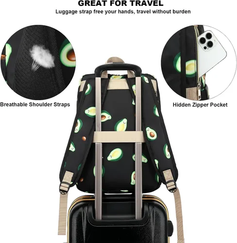 Miniatura 3 de Fuyicat Mochila para laptop para mujeres y hombres, viajes, trabajo, negocios, niñas, niños, mochila escolar, mochila universitaria, compatible