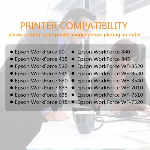 Miniatura 2 de Run Star 1 cartucho de tinta negro remanufacturado para 127 T127 de repuesto para Epson 127 T127 uso para Epson Workforce 60 530 625 545 645 840 845