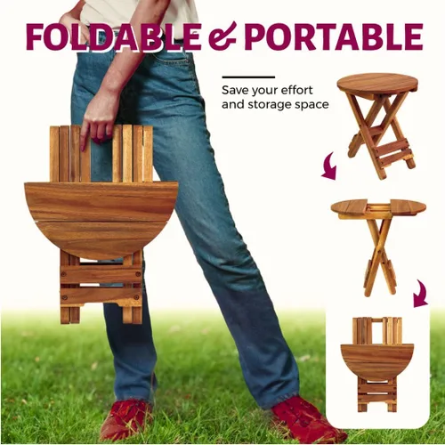 Miniatura 4 de Mesa de patio pequeña, mesa auxiliar plegable al aire libre, mesa auxiliar portátil, mesa auxiliar pequeña, mesa auxiliar, mesa auxiliar pequeña