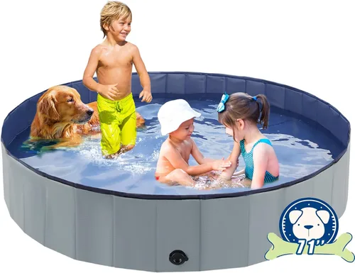 Miniatura 16 de Eooqi Piscina plegable para perros, bañera portátil para mascotas y piscina infantil, bañera plegable para cachorros, perros pequeños, medianos