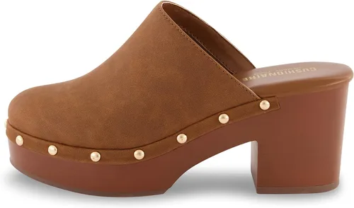 Miniatura 2 de CUSHIONAIRE Women's Gibbons Faux Wood Clog with Memory Foam Padding, Wide Widths Available