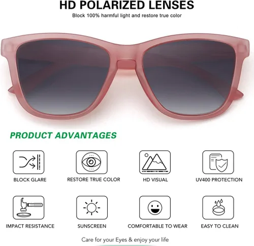 Miniatura 3 de MEETSUN Gafas de sol polarizadas para mujeres y hombres, estilo clásico retro