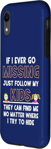 Miniatura 2 de If I Ever Go Missing Follow My Kids Funny Parenting Case for iPhone XR