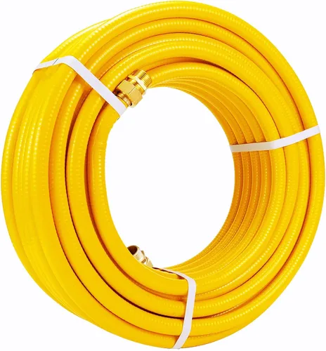 Miniatura 8 de 17ft 1/2'' CSST Gas Line Flexible Gas Line 1/2 Pipe with 2 Male Fittings Corrugated Stainless Steel Tubing for Natural Gas Propane