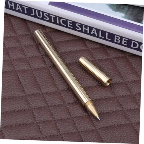 Miniatura 2 de TEHAUX Pluma de letrero de metal de 0.020 in de latón, superficie de espejo de gel, ideal para necesidades de oficina
