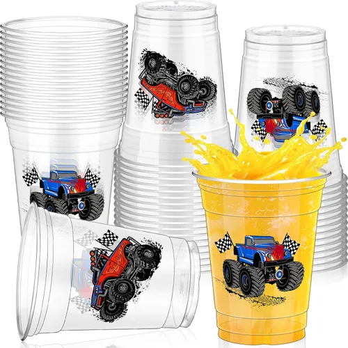 Miniatura 8 de Pickmesh 50 piezas de decoraciones de fiesta temática de los años 90, vasos de plástico de los años 90, suministros de fiesta de hip hop, 12 onzas