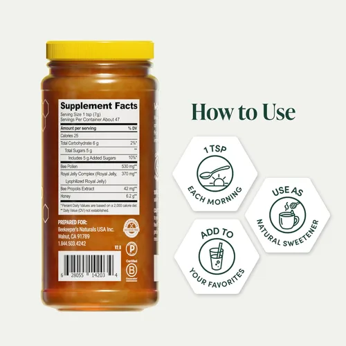 Miniatura 2 de BEEKEEPER'S NATURALS B.Powered - Alimenta tu cuerpo y mente, ayuda con el apoyo inmunológico, claridad mental, energía mejorada y rendimiento