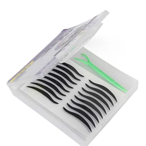 Miniatura 9 de Healifty Pegatinas negras para delineador de ojos, 80 pares, reutilizables, impermeables, ahumadas