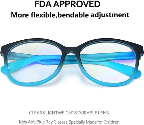 Miniatura 4 de Gafas de luz azul para niños y niñas con bonita funda de automóvil, protección UV400, antirayos azules, edades de 3 a 12 años