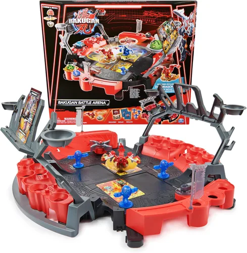 Bakugan Arena de batalla con Dragonoide exclusivo de ataque especial, figura de acción giratoria personalizable y set de juego, juguetes para niños