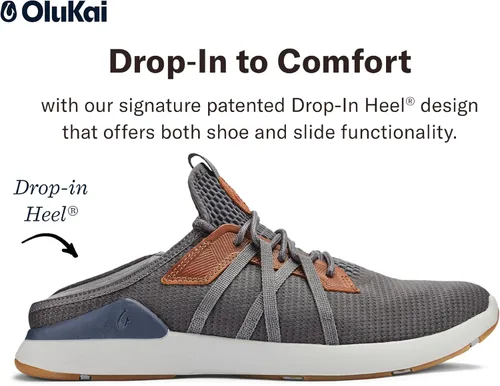 Miniatura 4 de OLUKAI Mio Li - Zapatos deportivos para hombre, malla ligera y transpirable, suela de goma de ajuste cómodo y agarre húmedo, Eyestays de cuero