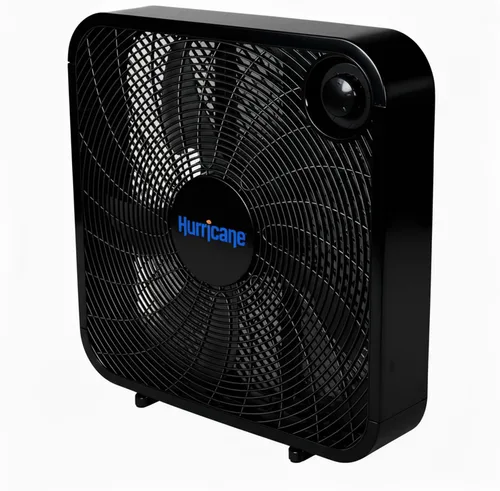 Miniatura 7 de Ventilador de pie clásico Hurricane con 3 velocidades silenciosas, negro, 20" - Unidad de enfriamiento de aire eléctrico portátil con cable