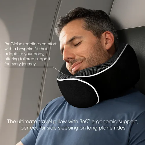 Miniatura 6 de Proglobe Almohada ortopédica para el cuello, almohadas cervicales de viaje para aviones, kit de espuma viscoelástica, soporte para la cabeza