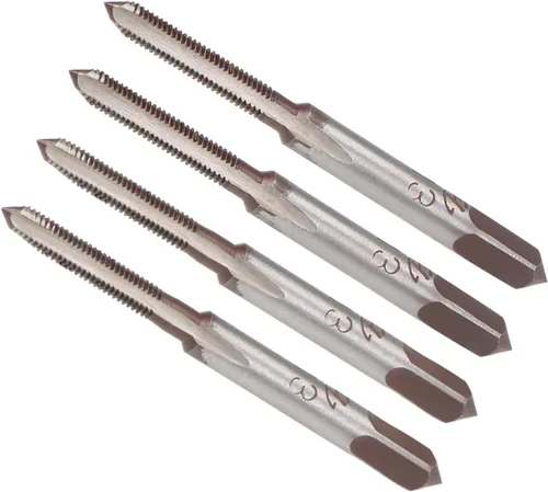 Tapones de roscado a mano, rosca M3 x 0.5, herramienta métrica de aleación de acero, rosca inferior cónica (aplicaciones: para reparación de roscas