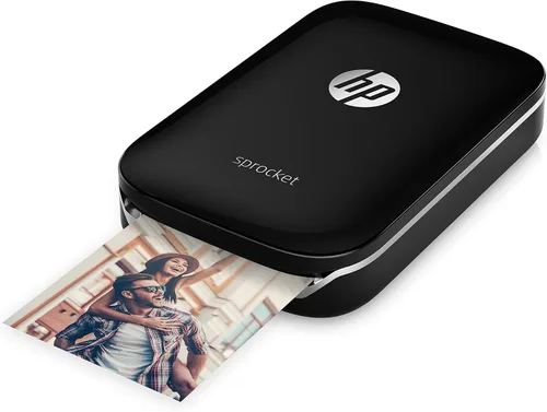 Miniatura 19 de Impresora de fotografías portátil HP Sprocket (negra), con papel fotográfico adhesivo Zink, Negro