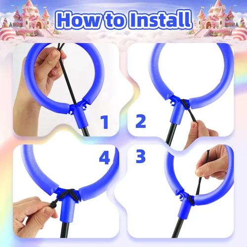 Miniatura 7 de Bola de salto de tobillo para niños, plegable y colorida rueda de salto con luz intermitente para adultos, juego para interiores y exteriores, Rojo