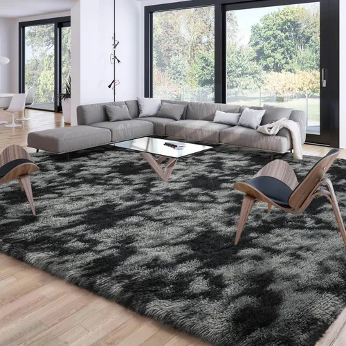 Miniatura 18 de Merelax Alfombra Moderna Suave y Esponjosa Shaggy para Dormitorio Sala de Estar Decoración de Sillas Pequeñas Alfombras Tapetes para Pies Piso, Verde