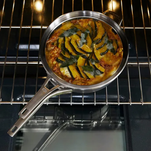 Miniatura 10 de Calphalon Premier - Juego de ollas y sartenes antiadherentes para ahorrar espacio, 8 piezas, apilables, aluminio anodizado resistente