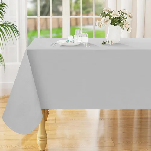 Miniatura 8 de Smiry Mantel cuadrado de vinilo impermeable de 54x54 pulgadas, protector de manteles de vinilo lavables, funda de mesa resistente a derrames