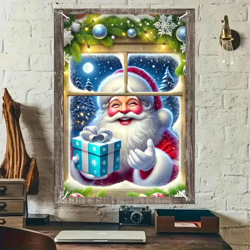 Miniatura 8 de BlissYard Cubierta de ventana de Navidad de 31 x 47 pulgadas, póster de muñeco de nieve para decoración de ventana de vacaciones de invierno