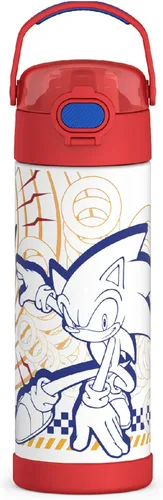 Miniatura 20 de THERMOS FUNTAINER Botella de acero inoxidable con aislamiento al vacío de 16 onzas con tapa ancha de canalón, Rosa Neón