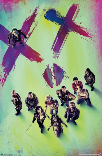 Trends International DC Comics Movie - Escuadrón suicida - Póster de pared teaser, 14.725 x 22.375 pulgadas, versión premium sin marco