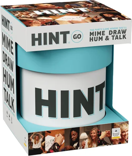 HINT Go - Juego de fiesta (edición estadounidense), diversión portátil con divertidos desafíos de adivinación de palabras. Ideal para noches de