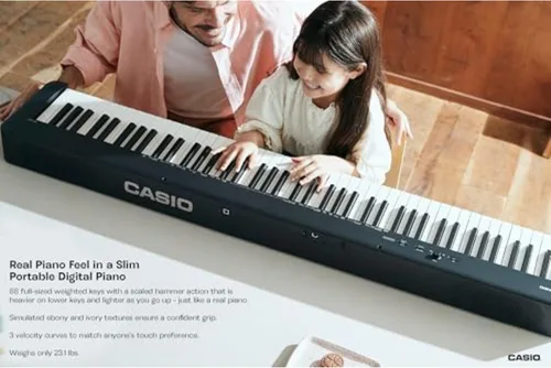 Miniatura 2 de Casio CDP-S160 – Piano Digital con 88 Teclas Ponderadas con Teclado de Acción de Martillo Escalada Modo Dueto para Estudiantes Sensación Negro