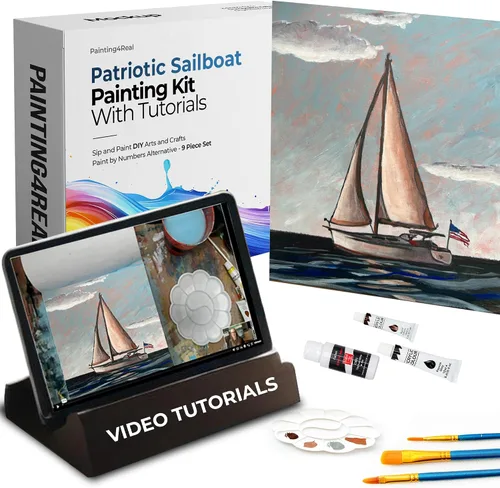Miniatura 13 de Kit de Pintura DIY Painting4Real para Adultos – Aprende a Pintar Bosques Navideños con Tutoriales en Vídeo – Juego de Pintura Acrílica de 9 Piezas