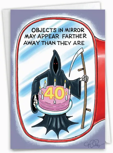 Miniatura 8 de NobleWorks 40 In Celsius C9572MBG Divertida tarjeta de felicitación de cumpleaños de hito con sobre (4.63 x 6.75 pulgadas)