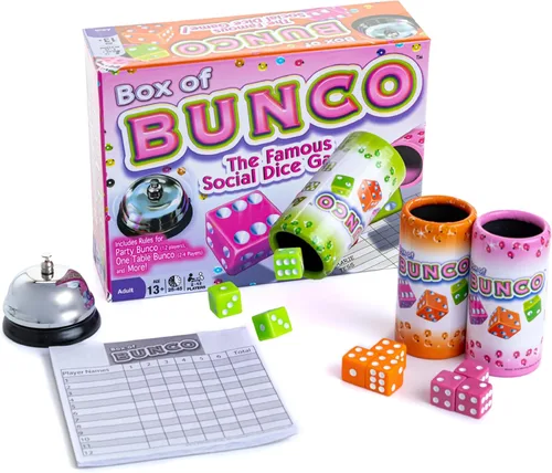 Caja de Juego de Bunco de Continuum Games, Caja de Fiesta para Noche de Damas con Las Chicas, Juegos para Adultos para 2-12 Jugadores con 3 Juego de