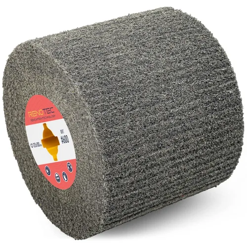 Miniatura 8 de 120x100mm Rueda de pulido de dibujo de alambre de solapa no tejida para el tratamiento de superficie de productos metálicos (400 GRANO)