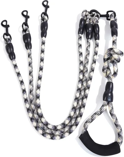 Miniatura 11 de Correa de perro de nailon duradera 3 en 1 con mango acolchado, cuerda de escalada extraíble sin enredos de 360°, cuerda de tracción para mascotas