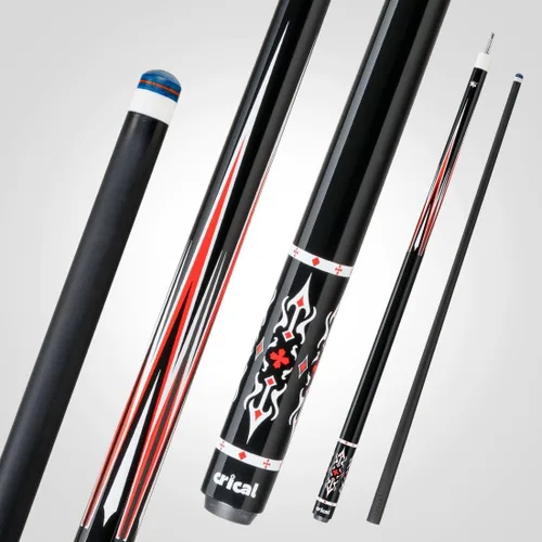 CRICAL Palo de taco de billar de fibra de carbono de 58 pulgadas, palos profesionales de baja desviación para piscina con junta de 3/8 x 8 pines y